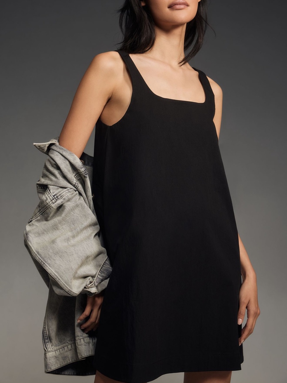 Anthropologie Sleeveless Square-Neck Shift Mini Dress - Picture 4 of 6